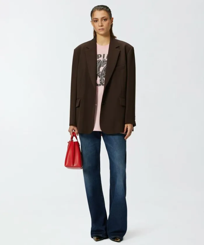 Women Topwear Pinko Oversized Tshirt With Casino Print Pink Sweet Lilac Women Topwear Pinko Oversized Tshirt With Casino Print Pink Sweet Lilac