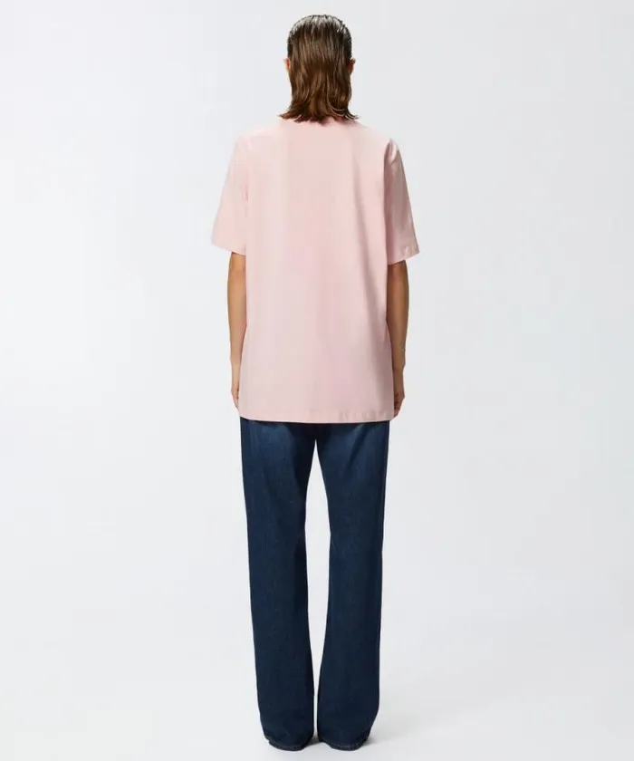 Women Topwear Pinko Oversized Tshirt With Casino Print Pink Sweet Lilac Women Topwear Pinko Oversized Tshirt With Casino Print Pink Sweet Lilac