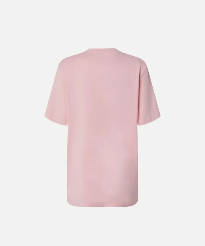 Women Topwear Pinko Oversized Tshirt With Casino Print Pink Sweet Lilac Women Topwear Pinko Oversized Tshirt With Casino Print Pink Sweet Lilac