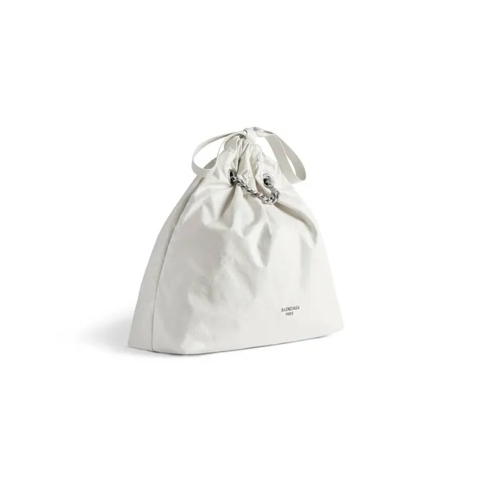 Women Tote Bags Balenciaga Crush Medium Tote Bag In White
