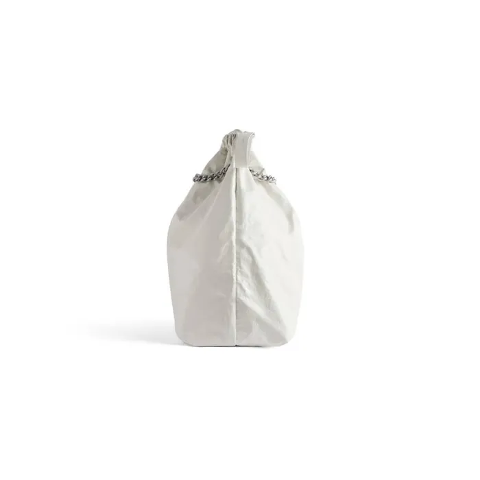 Women Tote Bags Balenciaga Crush Medium Tote Bag In White
