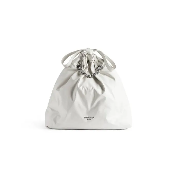 Women Tote Bags Balenciaga Crush Medium Tote Bag In White