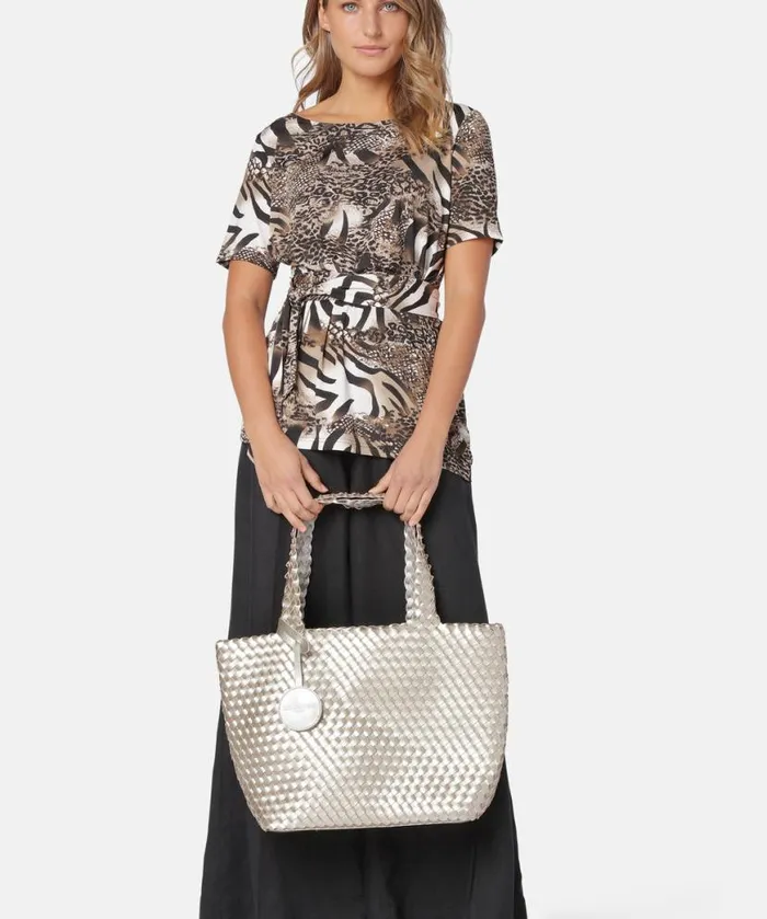 Women Tote Bags Ilse Jacobsen Tote Bag 8211 Platin Silver