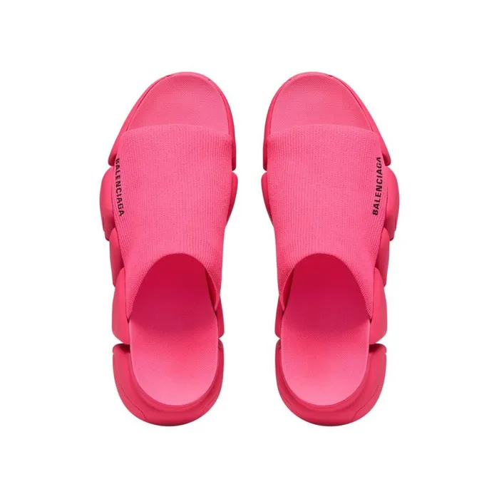Women Trainers Balenciaga Speed 20 Recycled Knit Slide Sandal In Fluo Pink