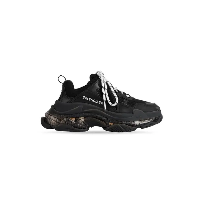 Women Trainers Balenciaga Triple S Clear Sole Trainers In Black