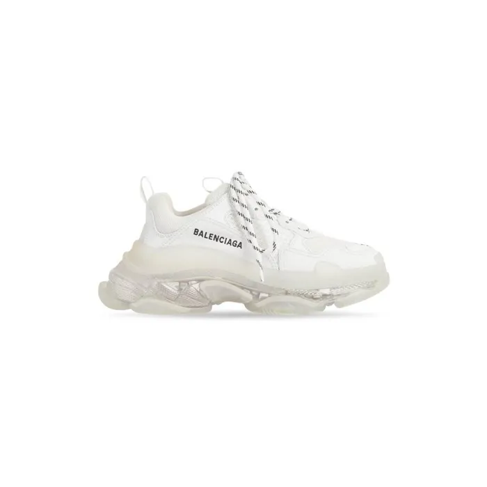 Women Trainers Balenciaga Triple S Clear Sole Trainers In White