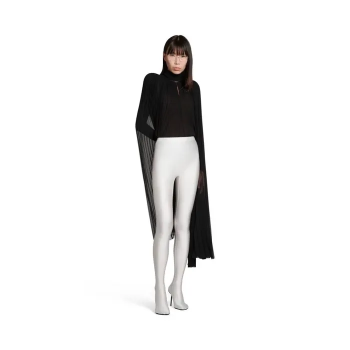 Women Trousers Balenciaga Anatomic Pantaleggings In Whiteblack