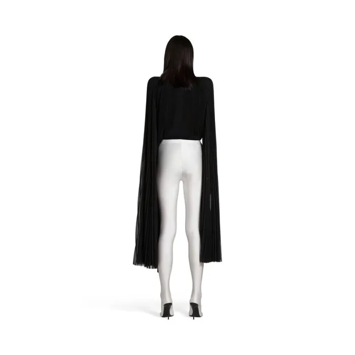 Women Trousers Balenciaga Anatomic Pantaleggings In Whiteblack