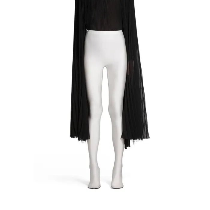 Women Trousers Balenciaga Anatomic Pantaleggings In Whiteblack