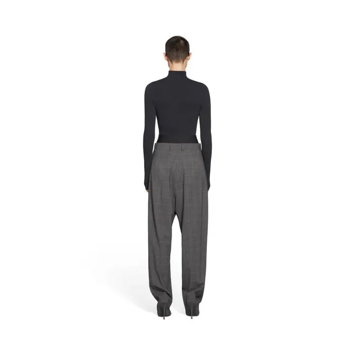 Women Trousers Balenciaga Knife Tailored Pantashoes In Grey