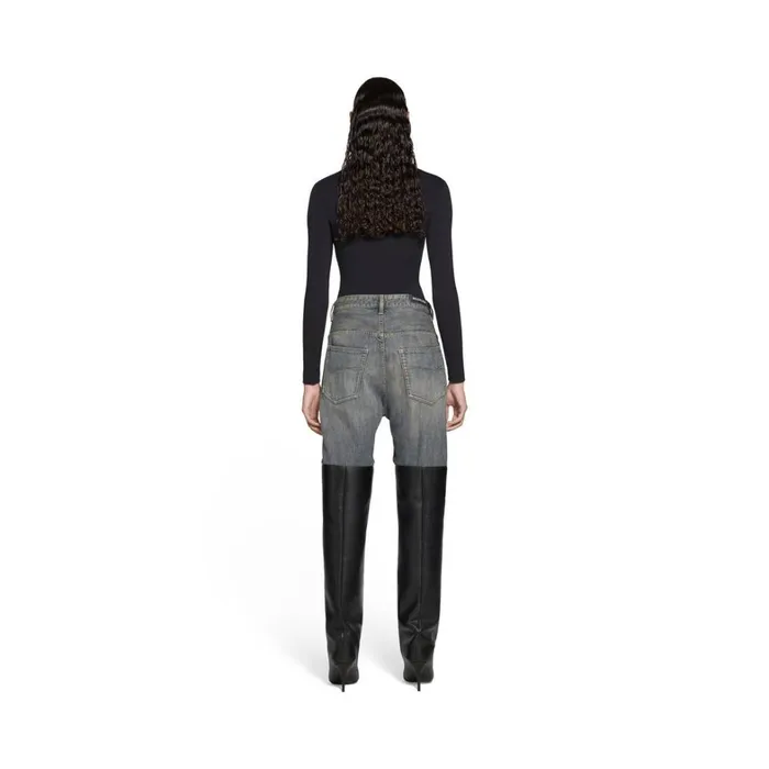 Women Trousers Balenciaga Waders Pantashoes In Blue