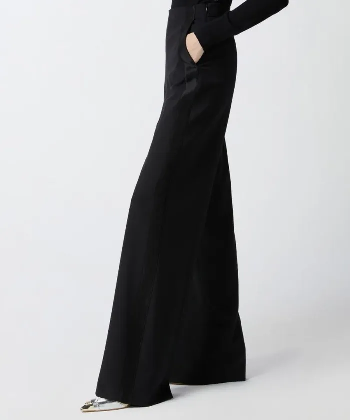 Women Trousers Pinko Elegant Trousers With Shiny Side Band Limo Black Women Trousers Pinko Elegant Trousers With Shiny Side Band Limo Black