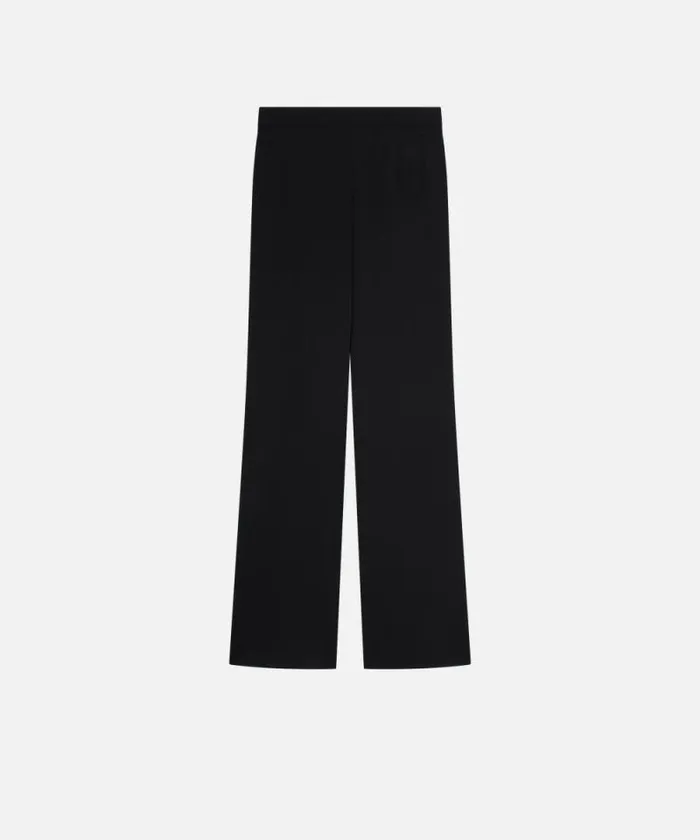 Women Trousers Pinko Fleece Joggers With Logo Limo Black Women Trousers Pinko Fleece Joggers With Logo Limo Black