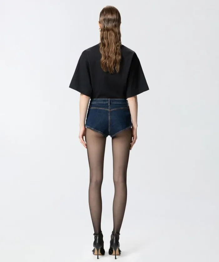 Women Trousers Pinko Slimfit Dark Denim Shorts Rinse Wash Women Trousers Pinko Slimfit Dark Denim Shorts Rinse Wash