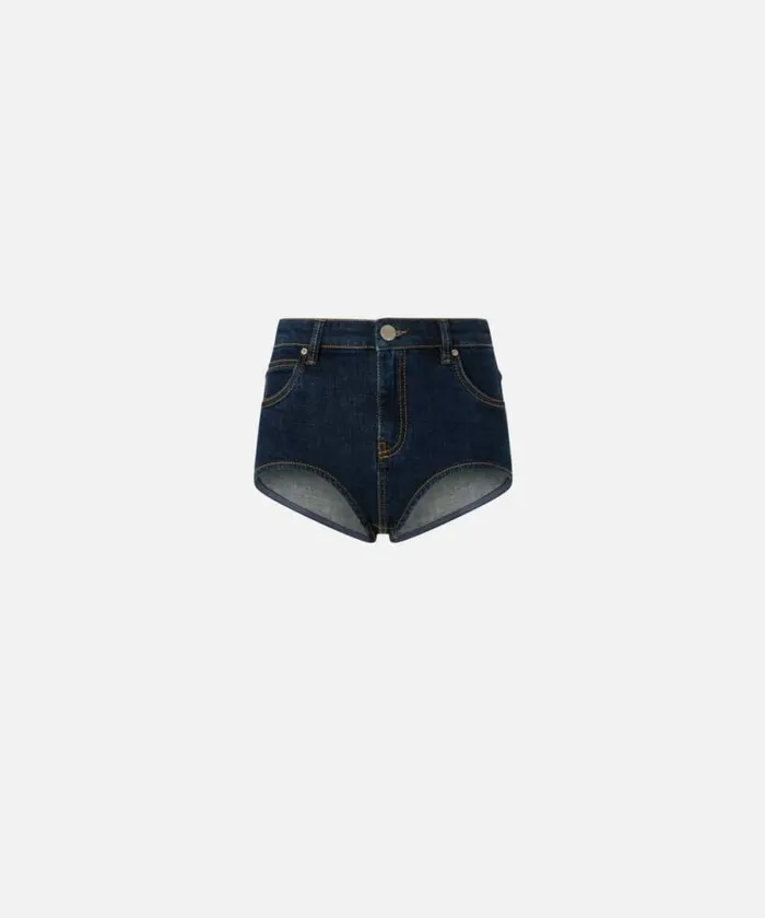 Women Trousers Pinko Slimfit Dark Denim Shorts Rinse Wash Women Trousers Pinko Slimfit Dark Denim Shorts Rinse Wash
