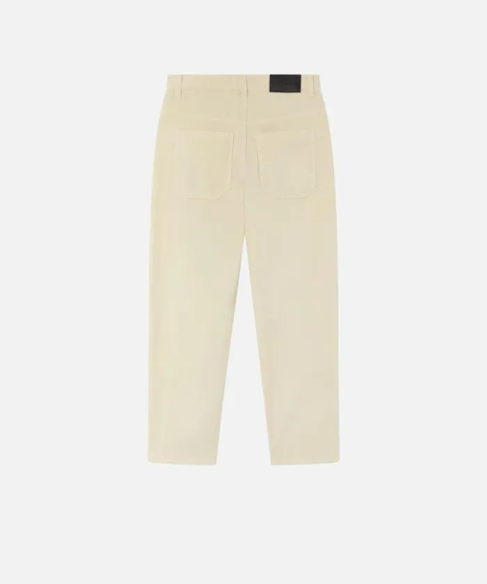 Women Trousers Pinko Striped Velvet Chinos Milk White Women Trousers Pinko Striped Velvet Chinos Milk White