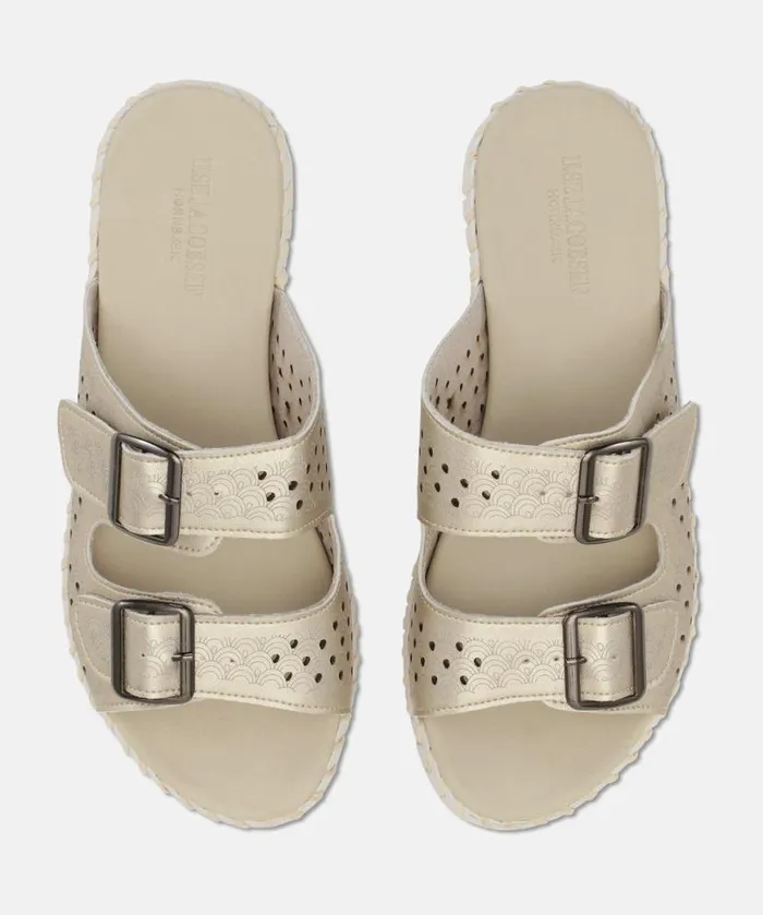 Women Tulip Flats Ilse Jacobsen Sandals 8211 Platin Women Tulip Flats Ilse Jacobsen Sandals 8211 Platin