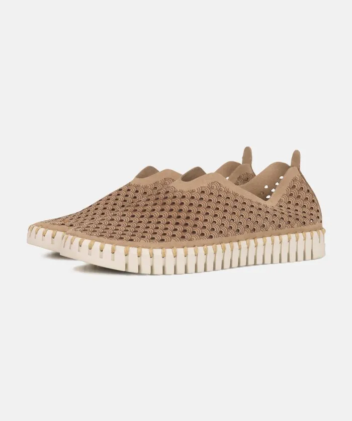 Women Tulip Flats Ilse Jacobsen Tulip SlipIn 8211 Latte