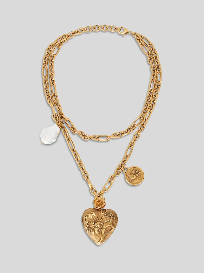 Women TwoStrand Necklace With Pendants Etro Fashion Jewellery