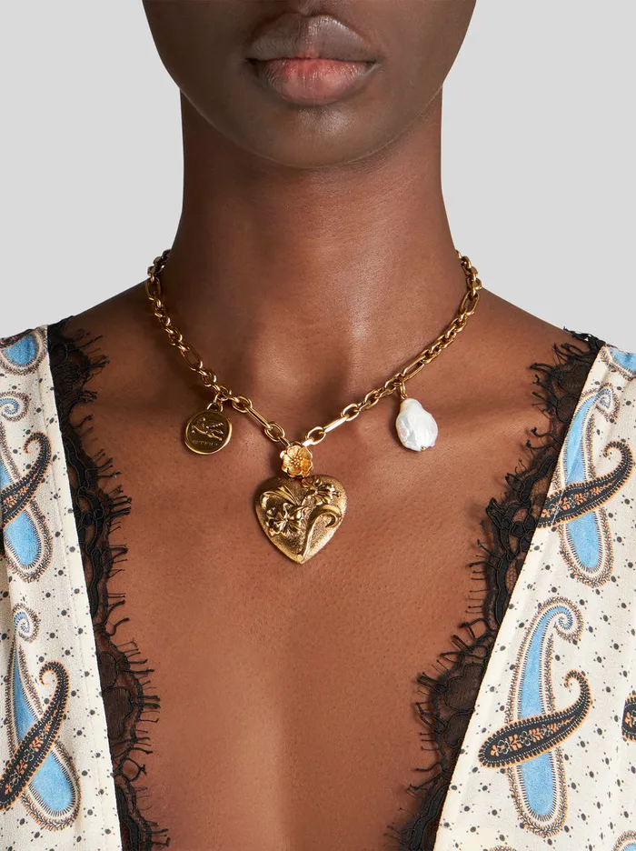 Women TwoStrand Necklace With Pendants Etro Fashion Jewellery