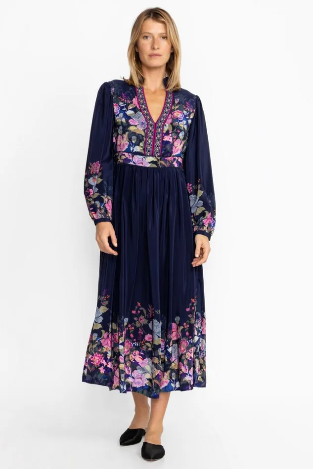 Women VALERIA SILK MAXI DRESS Valeria Johnny Was Dresses Women VALERIA SILK MAXI DRESS Valeria Johnny Was Dresses
