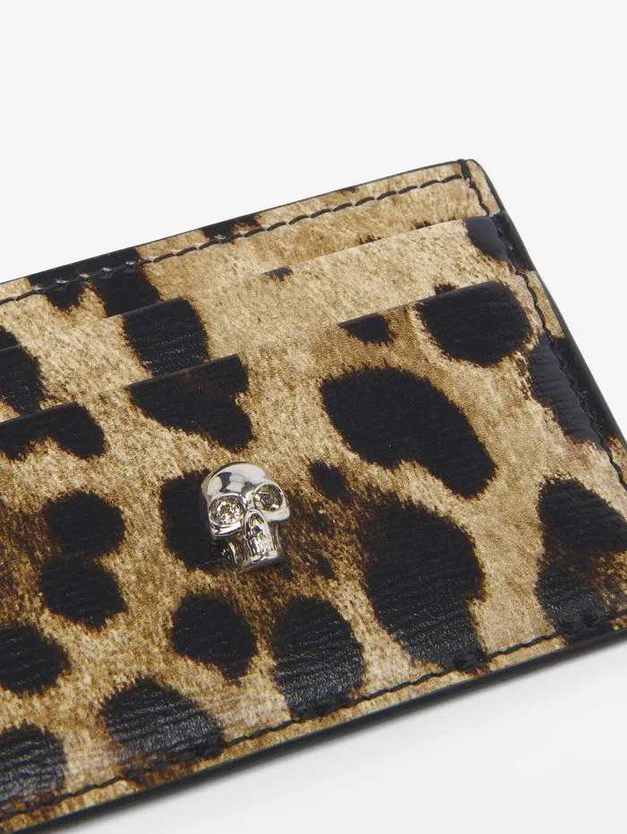Women Wallets And Cardholders Alexander McQueen Skull Card Holder Naturalblack