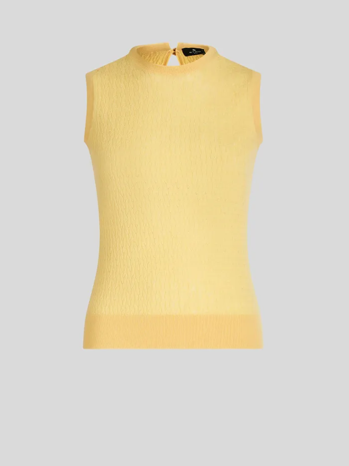 Women Wool Vest Top Etro Knitwear