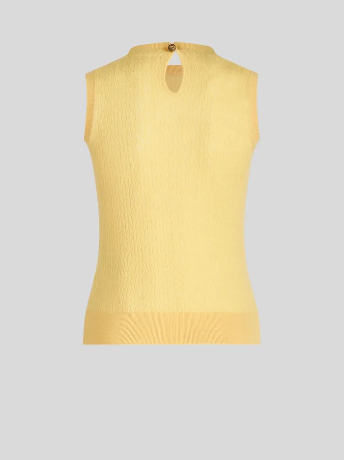 Women Wool Vest Top Etro Knitwear