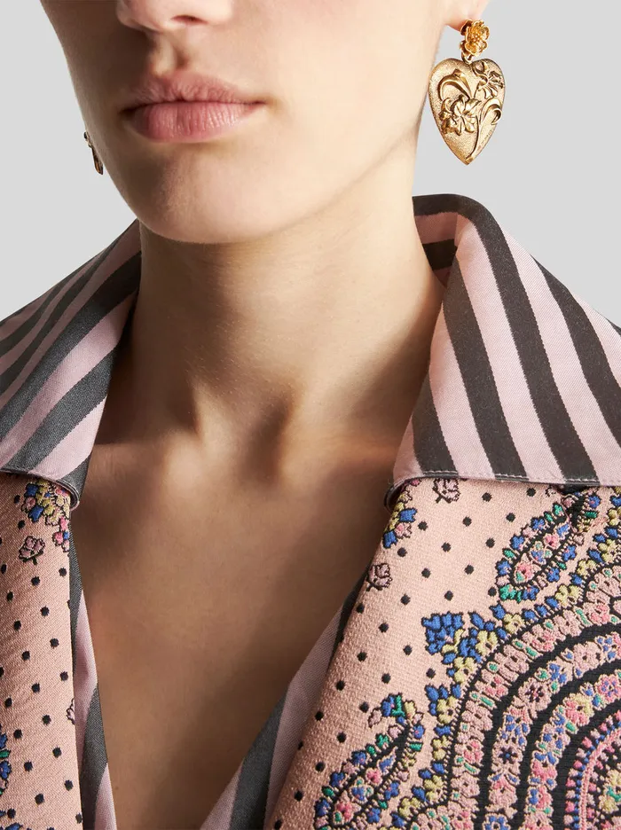 Women Worked Pendant Earrings Etro Fashion Jewellery