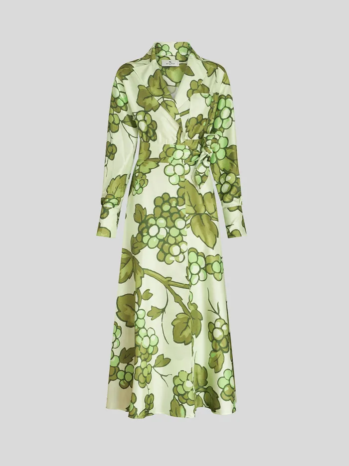 Women Wrap Dress With Berry Print Etro Dresses