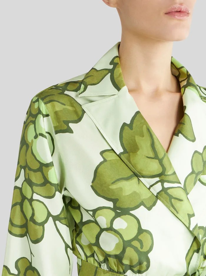 Women Wrap Dress With Berry Print Etro Dresses