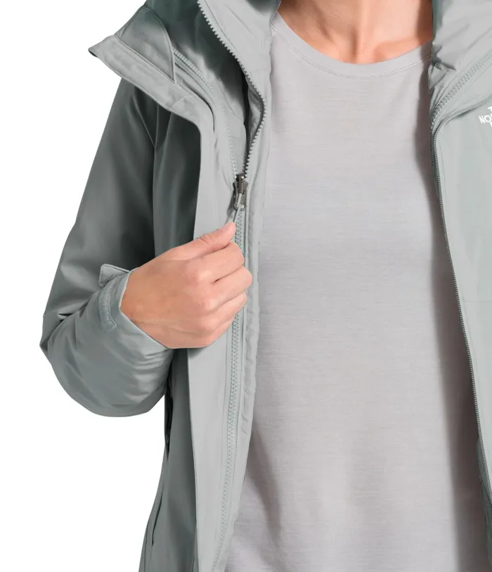Womens Carto Triclimate Jacket Light Tin Grey The North Face 3In1