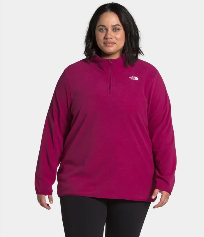 Womens Plus TKA Glacier Zip Dramatic Plum The North Face Fleece