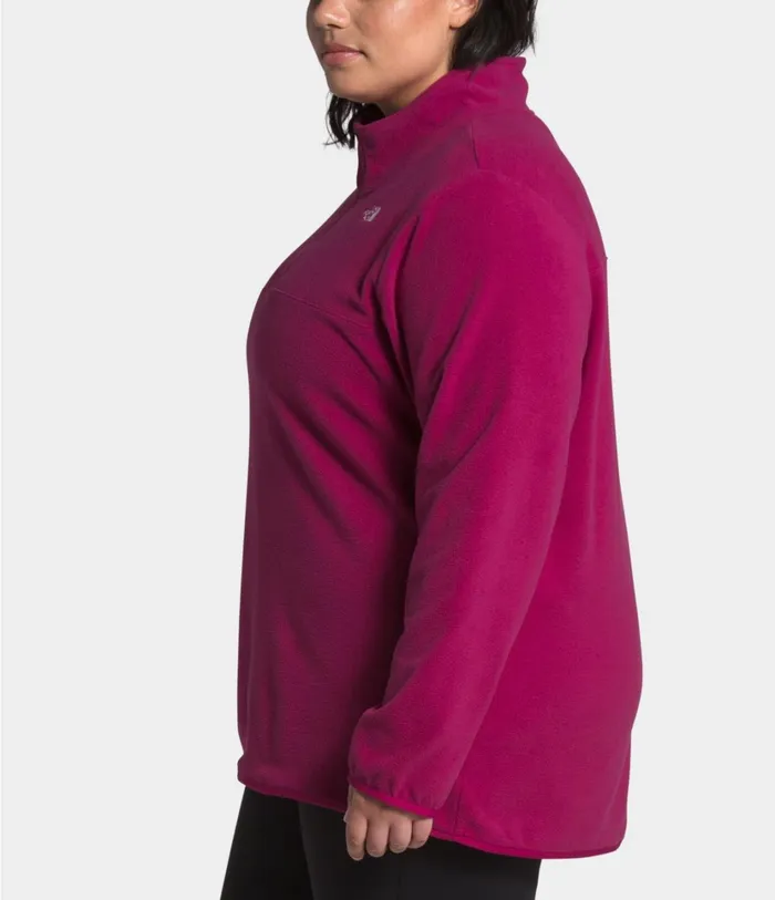Womens Plus TKA Glacier Zip Dramatic Plum The North Face Fleece