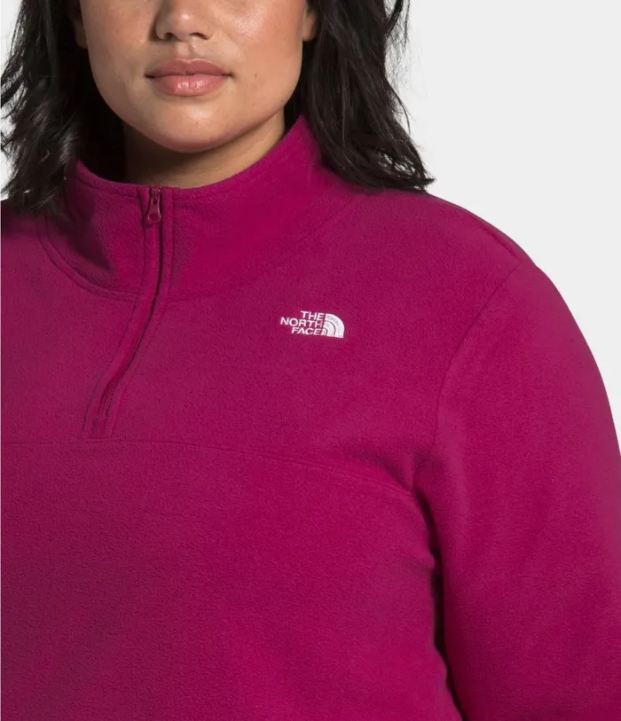 Womens Plus TKA Glacier Zip Dramatic Plum The North Face Fleece