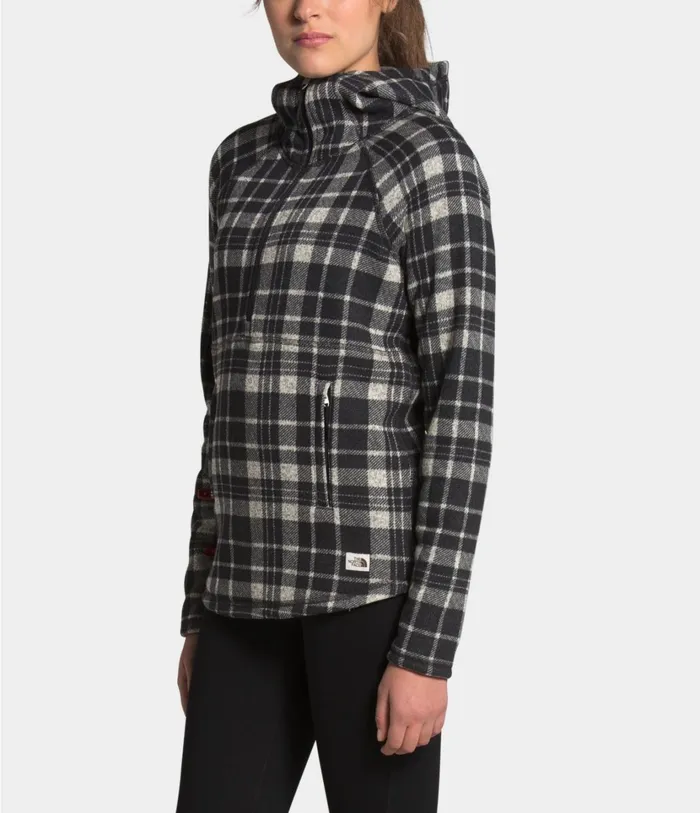 Womens Printed Crescent Hooded Pullover Vintage White Heritage 2 Plaid Print The North Face Hoodies and Sweatshirts