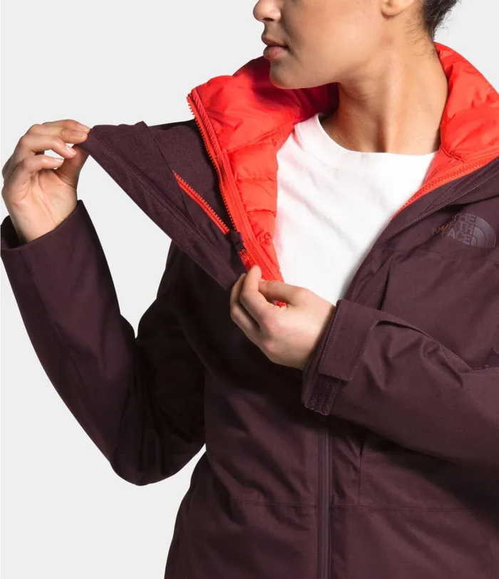 Womens ThermoBall Eco Snow Triclimate Jacket Root Brown Heatherflare The North Face Snow