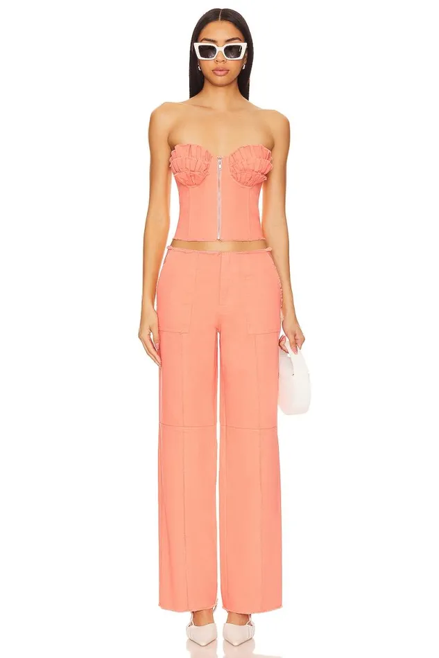 X Anja Dujakovi Bruna Pant Soft Orange Women Lovers and Friends Pants