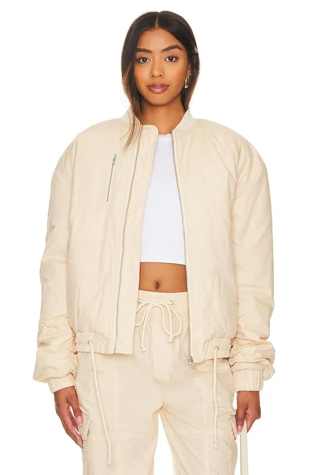 X Lindsi Lane Wren Bomber Jacket Macadamia Neutral Women Lovers and Friends Jackets and Coats X Lindsi Lane Wren Bomber Jacket Macadamia Neutral Women Lovers and Friends Jackets and Coats