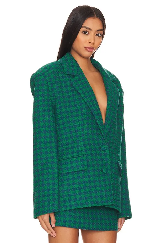 X Rachel Hadley Blazer Blue and Green Women Lovers and Friends Jackets and Coats
