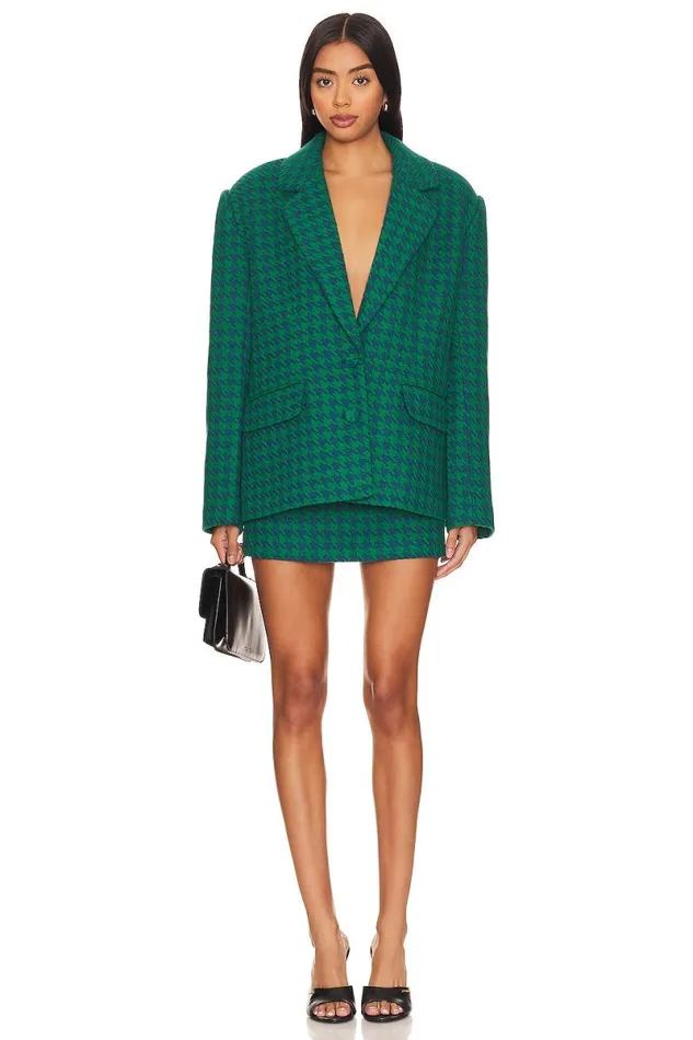X Rachel Hadley Blazer Blue and Green Women Lovers and Friends Jackets and Coats