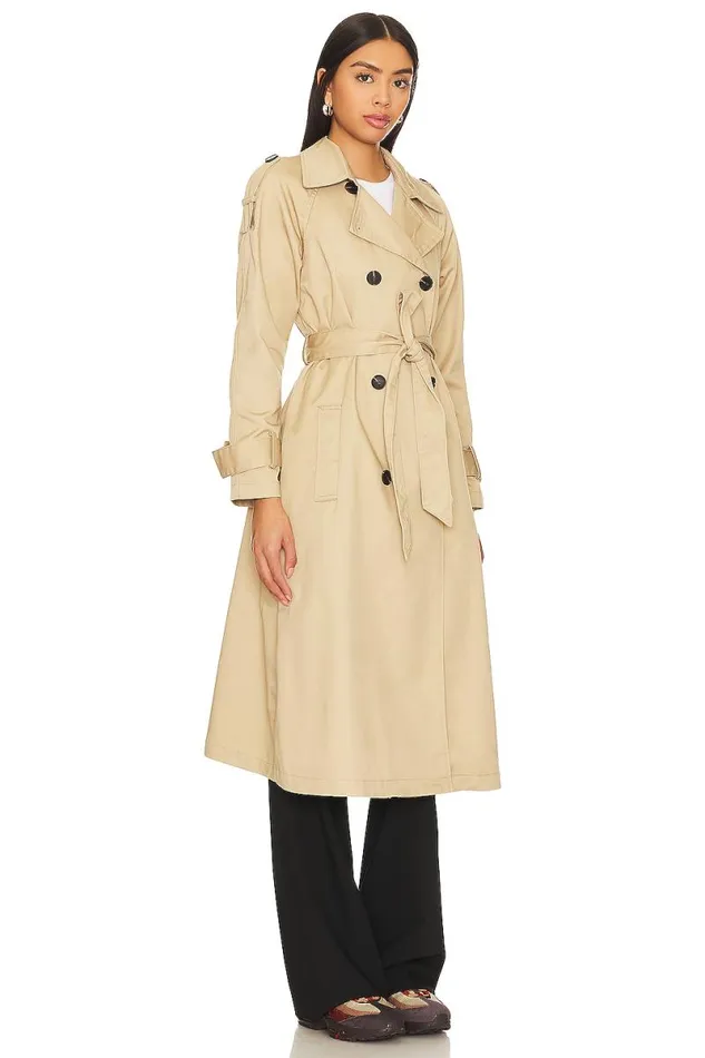 X Rachel Ridley Trench Coat Beige Women Lovers and Friends Jackets and Coats