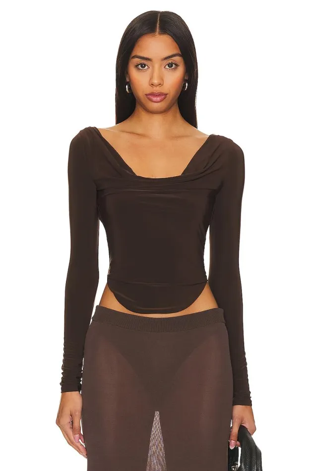 Xander Top Chocolate Brown Women Lovers and Friends Tops