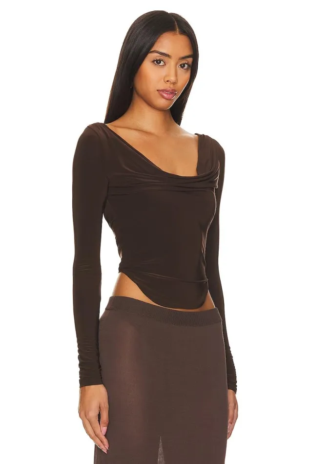 Xander Top Chocolate Brown Women Lovers and Friends Tops
