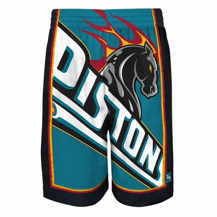 Youth Big Kids Mitchell and Ness Big Face Shorts Detroit Pistons