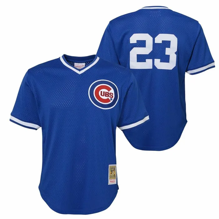 Youth Big Kids Mitchell and Ness Mesh BP Jersey Chicago Cubs 1984 Ryne Sandberg Youth Big Kids Mitchell and Ness Mesh BP Jersey Chicago Cubs 1984 Ryne Sandberg