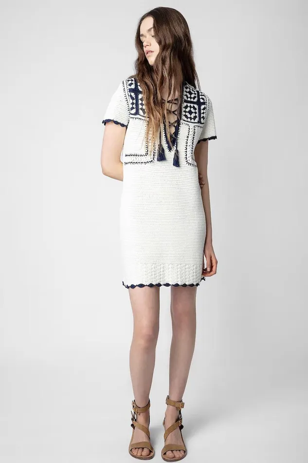 Zadig and Voltaire Dresses IMANY CROCHET ECRU 8211 Women