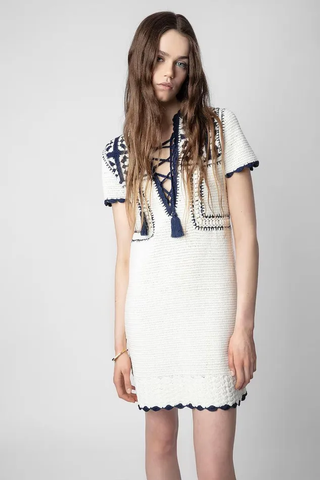 Zadig and Voltaire Dresses IMANY CROCHET ECRU 8211 Women Zadig and Voltaire Dresses IMANY CROCHET ECRU 8211 Women