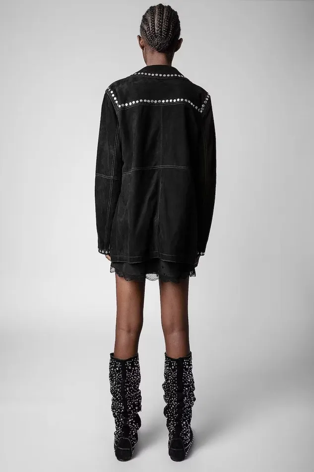 Zadig and Voltaire Jackets LALA STUDS BLACK 8211 Women Zadig and Voltaire Jackets LALA STUDS BLACK 8211 Women