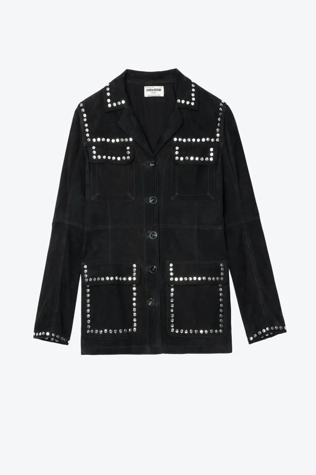 Zadig and Voltaire Jackets LALA STUDS BLACK 8211 Women Zadig and Voltaire Jackets LALA STUDS BLACK 8211 Women
